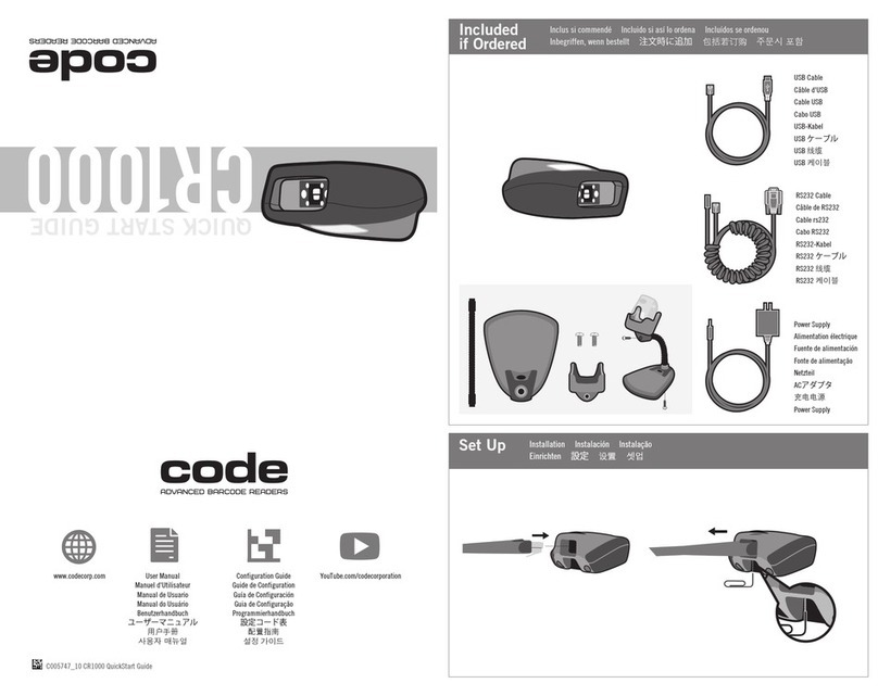 Code Code Reader 1000 User manual