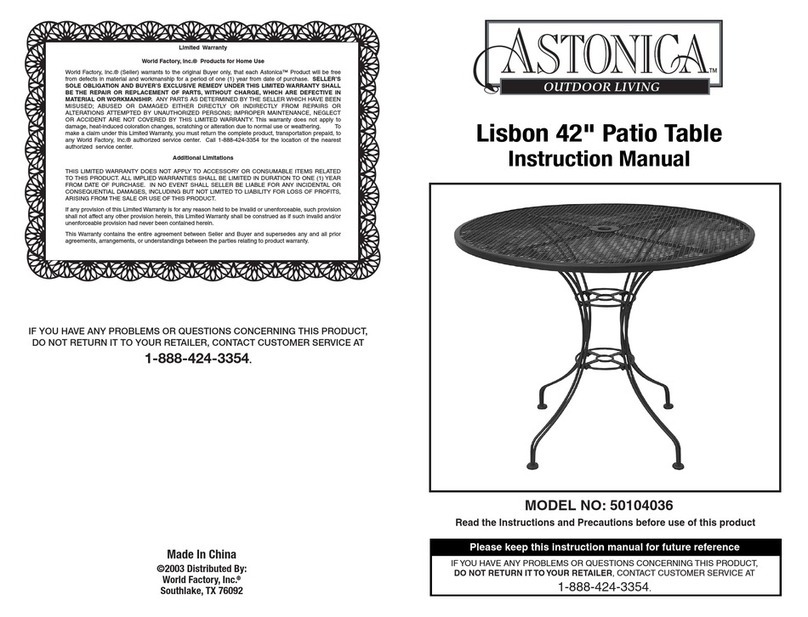 Astonica 50104036 instruction manual Astonica 50104036 instruction manual