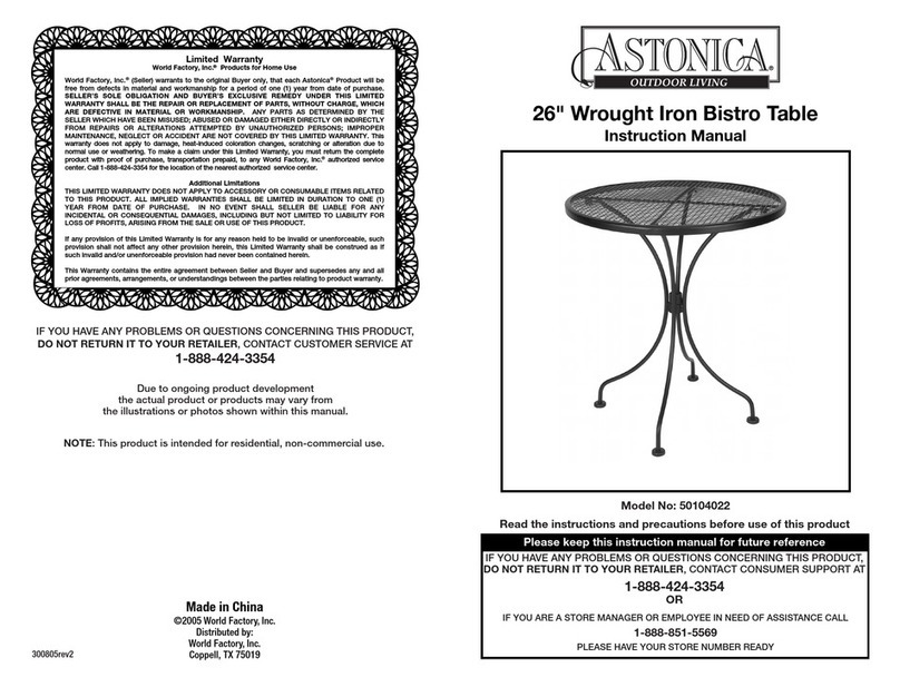 Astonica 50104022 instruction manual Astonica 50104022 instruction manual