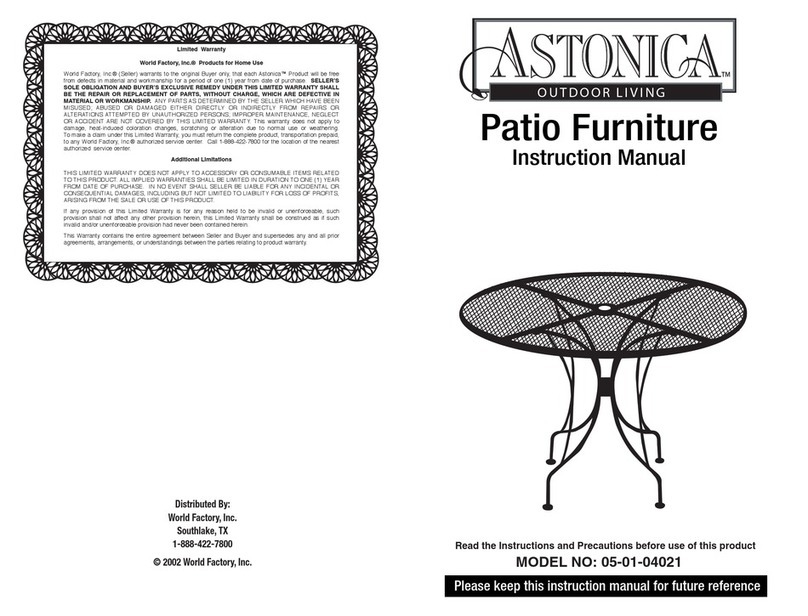 Astonica 05-01-04021 instruction manual