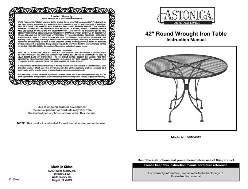 Astonica 50104012 User manual