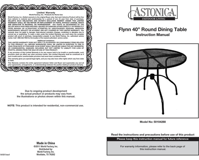 Astonica 50104288 instruction manual
