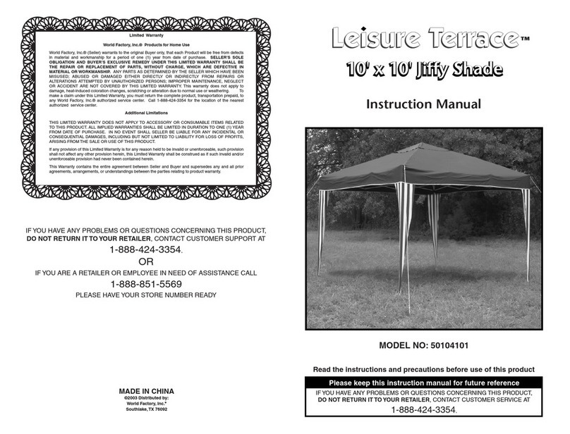 Astonica Leisure Terrace 50104101 instruction manual