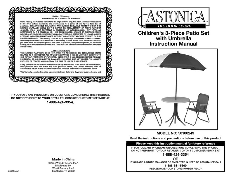 Astonica 50100243 instruction manual