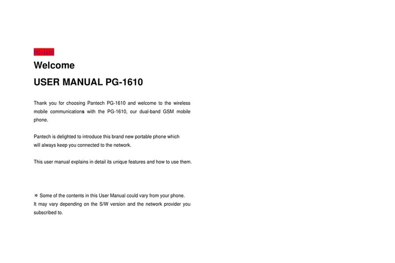 Pantech DEL USUARIO PG-1610 user manual