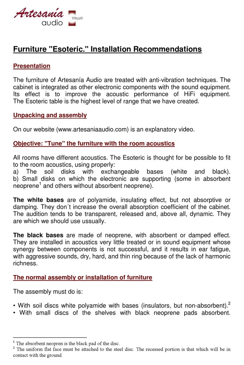 Artesania Audio Esoteric Installation guides