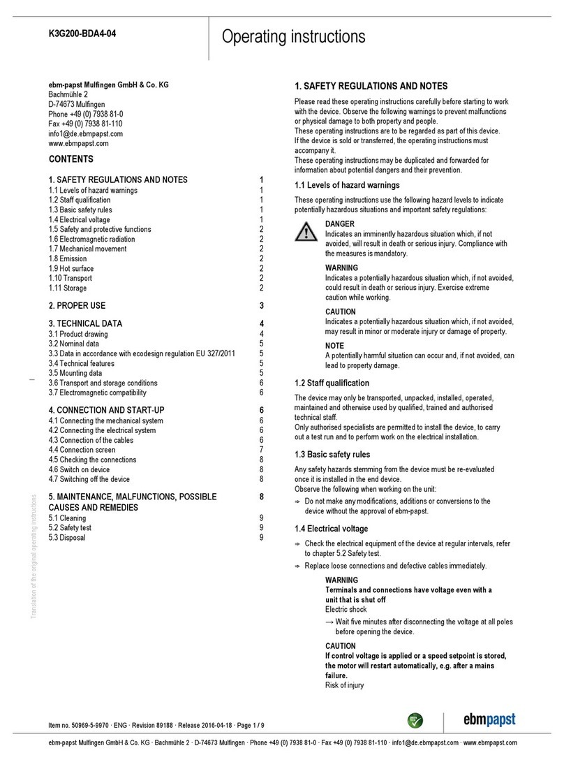 Ebmpapst K3G200-BDA4-04 operating instructions