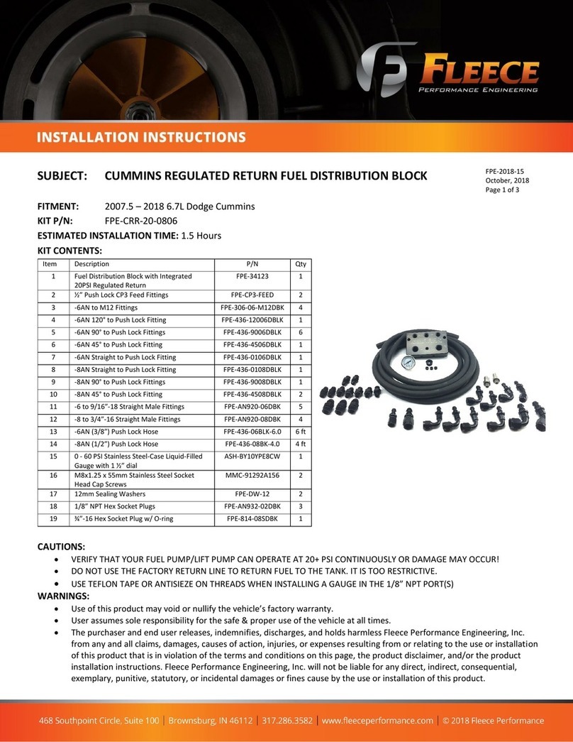 Fleece FPE-CRR-20-0806 Installation instructions manual