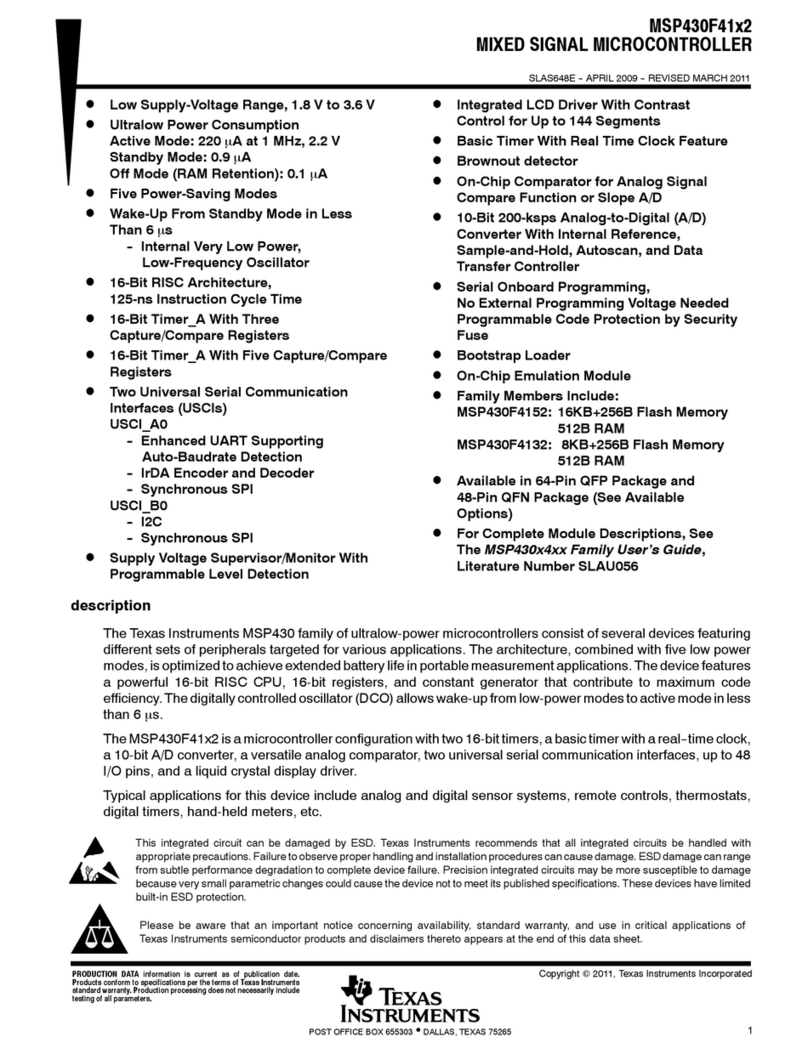 Texas Instruments MSP430F4152IPM User manual