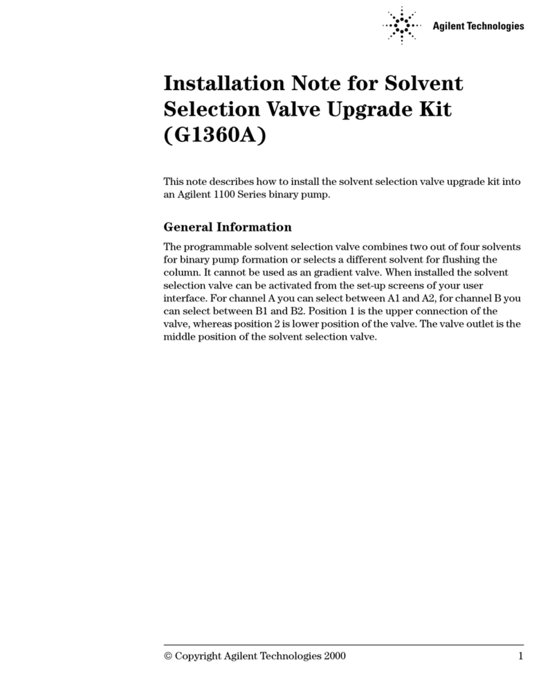 Agilent Technologies G1360A Installation and operation manual Agilent Technologies G1360A Installation and operation manual