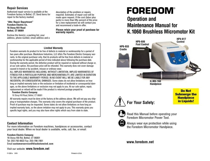 FOREDOM K.1060 User manual