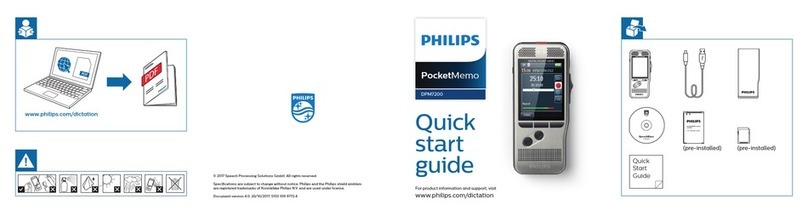 Philips PocketMemo DPM7200 quick start guide