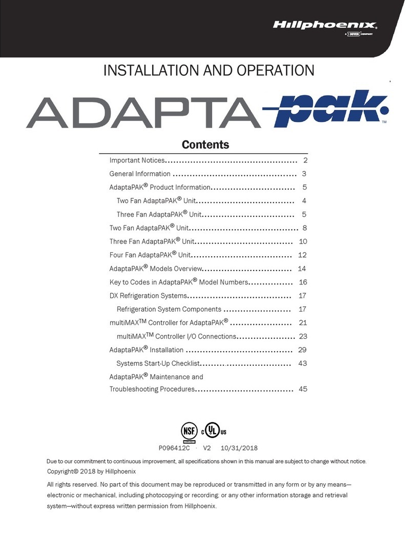 Hillphoenix Adaptapak ADP-M0048-L0000 Installation and operation Hillphoenix Adaptapak ADP-M0048-L0000 Installation and operation