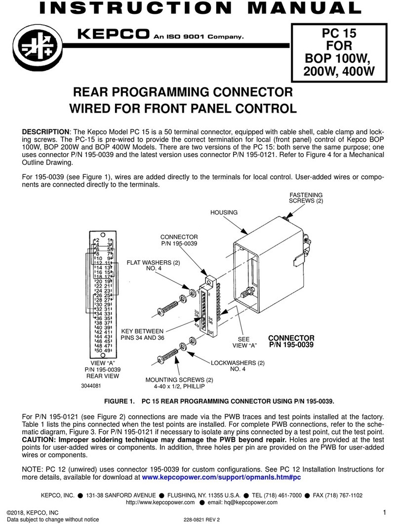 KEPCO PC 15 instruction manual