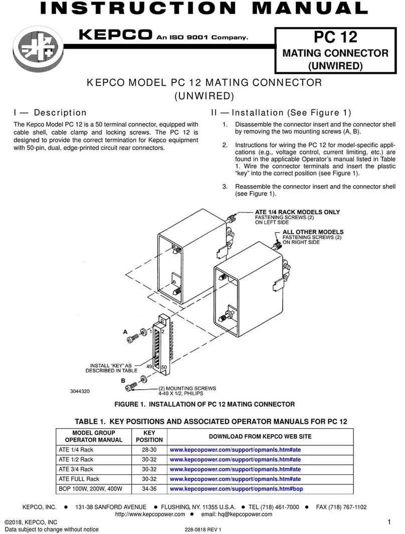 KEPCO PC 12 instruction manual