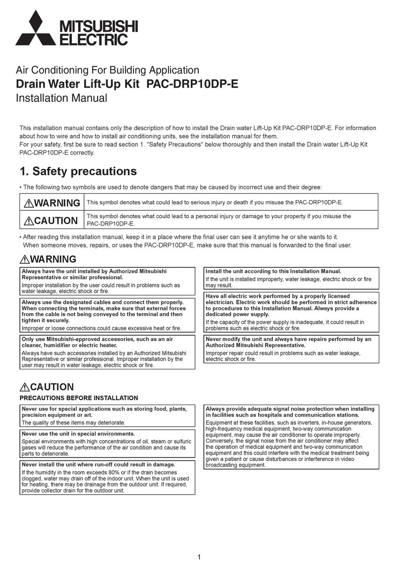 Mitsubishi Electric PAC-DRP10DP-E User manual
