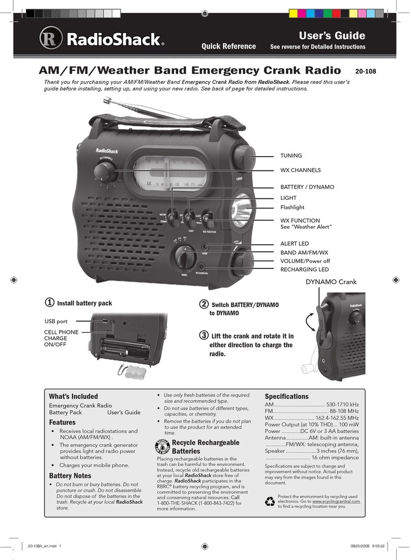 Radio Shack 20-108 user guide