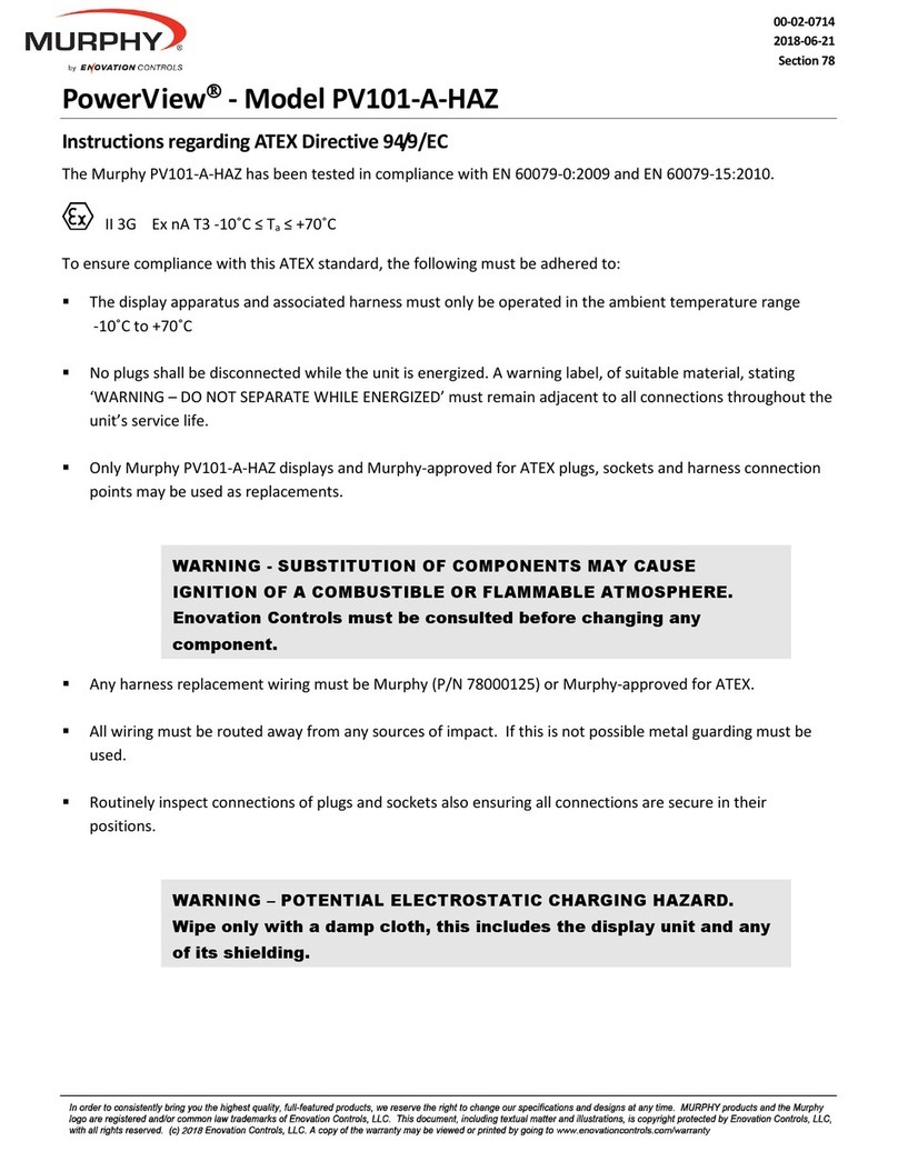 Murphy PowerView PV101-A-HAZ User manual
