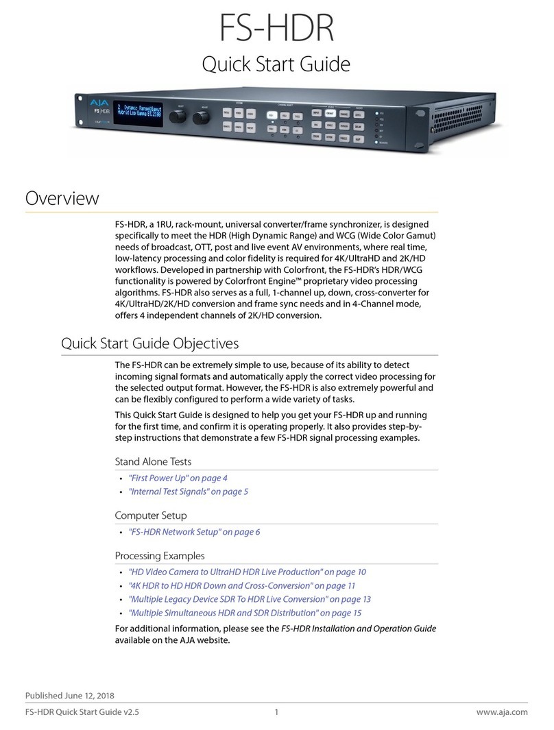 AJA FS-HDR User manual