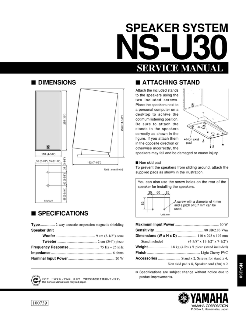 Yamaha NS-U30 User manual