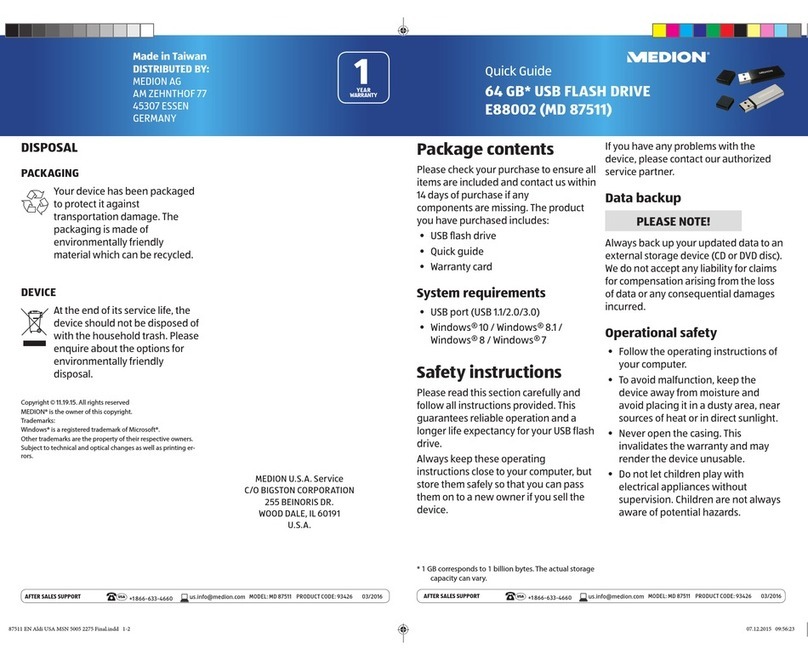 Medion E88002 (MD 87511) quick guide