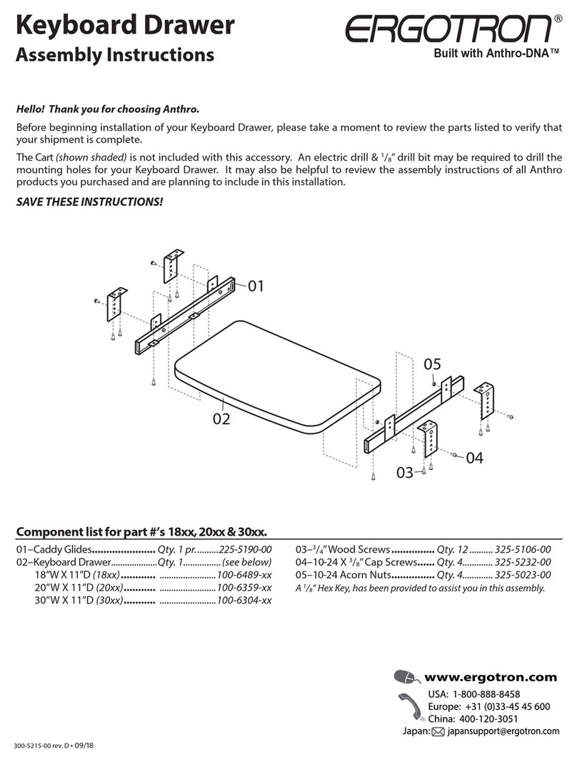 Ergotron 20 series Assembly instructions