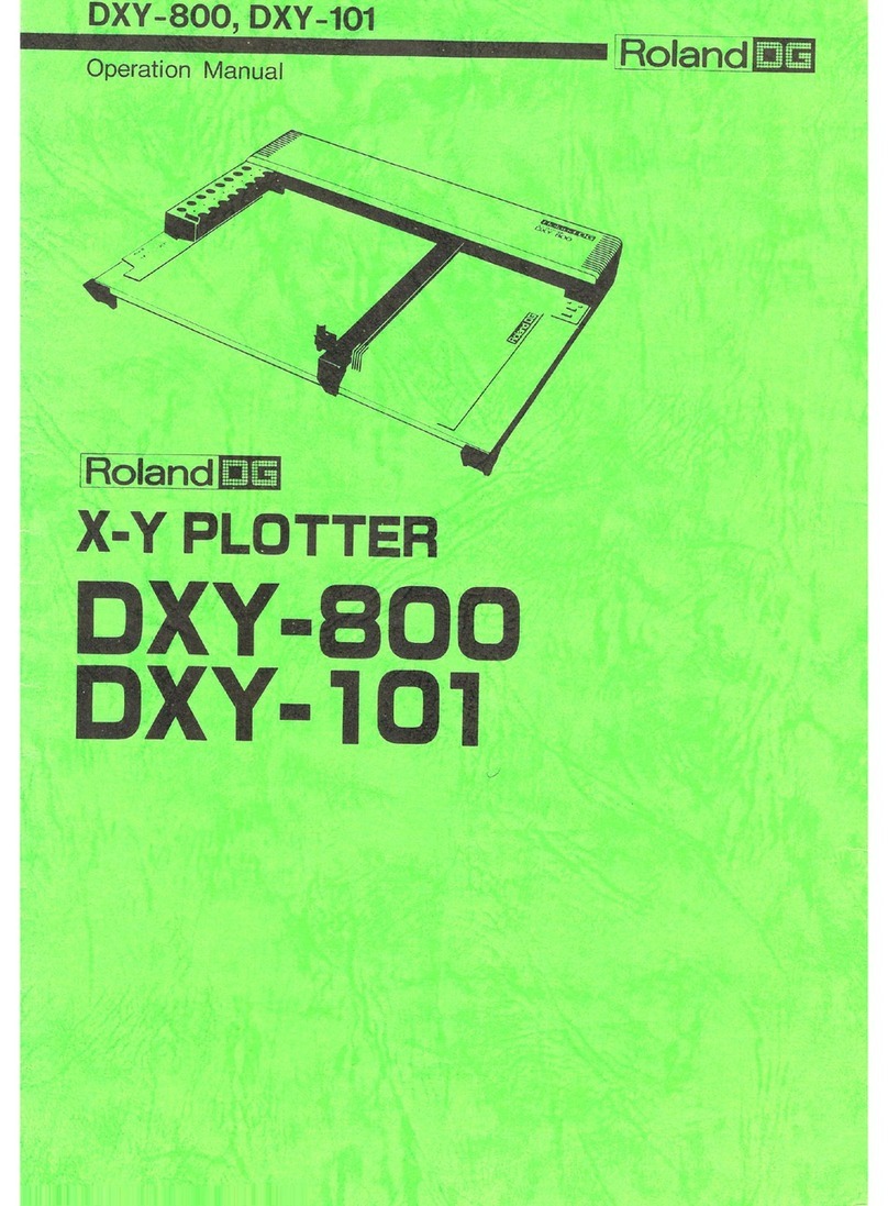 Roland DXY-800 Operation manual