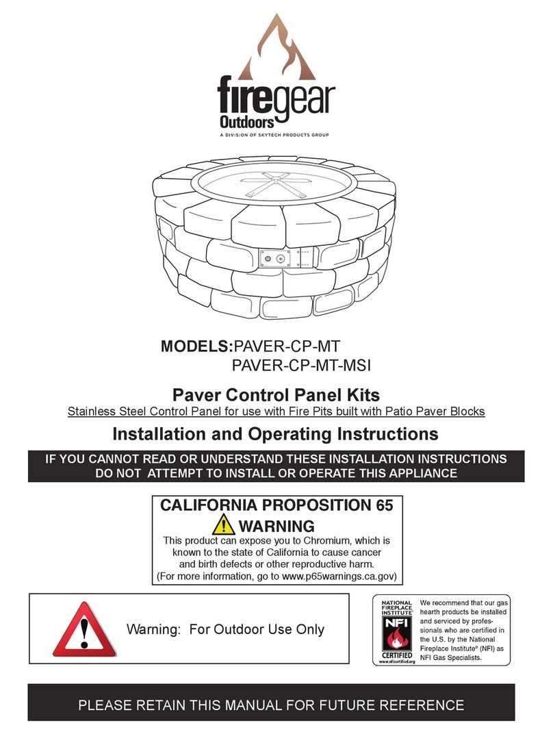Firegear PAVER-CP-MT Installation and operating instructions Firegear PAVER-CP-MT Installation and operating instructions