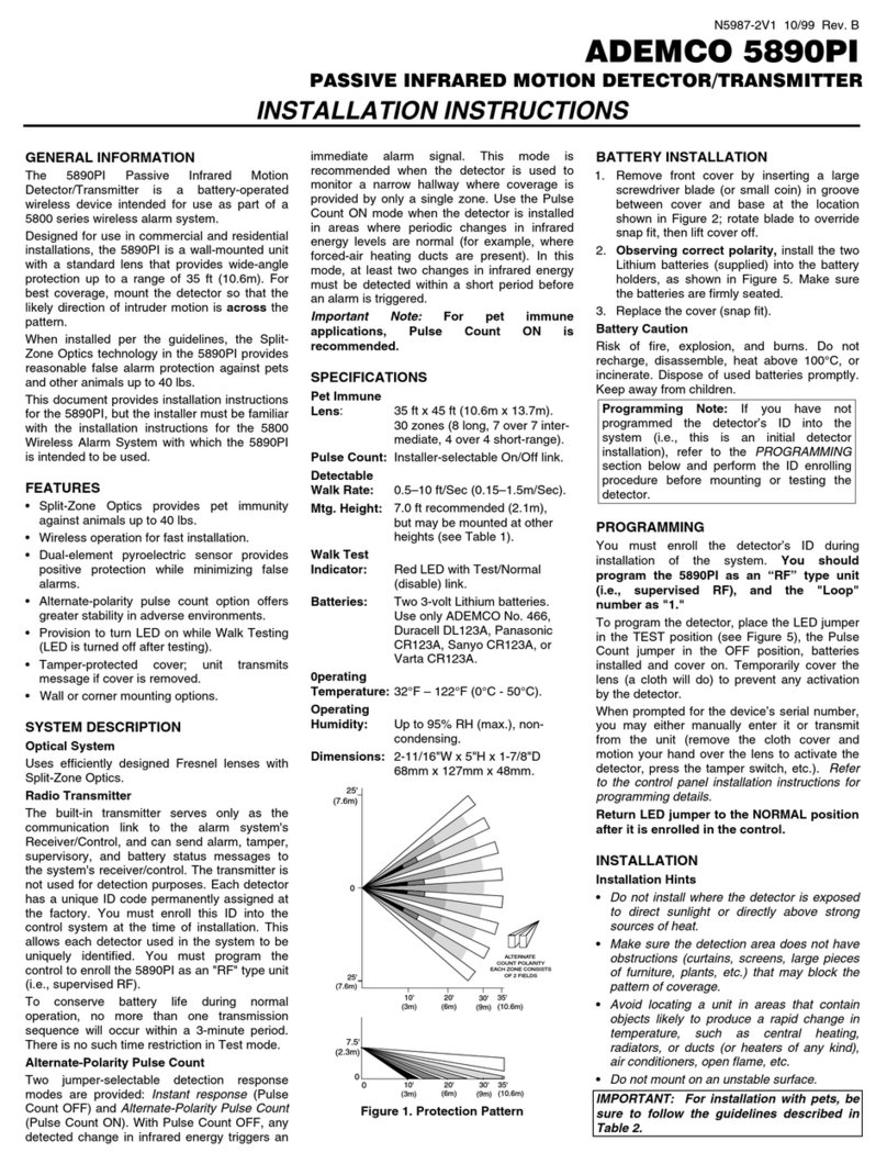 ADEMCO 5890PI Service manual
