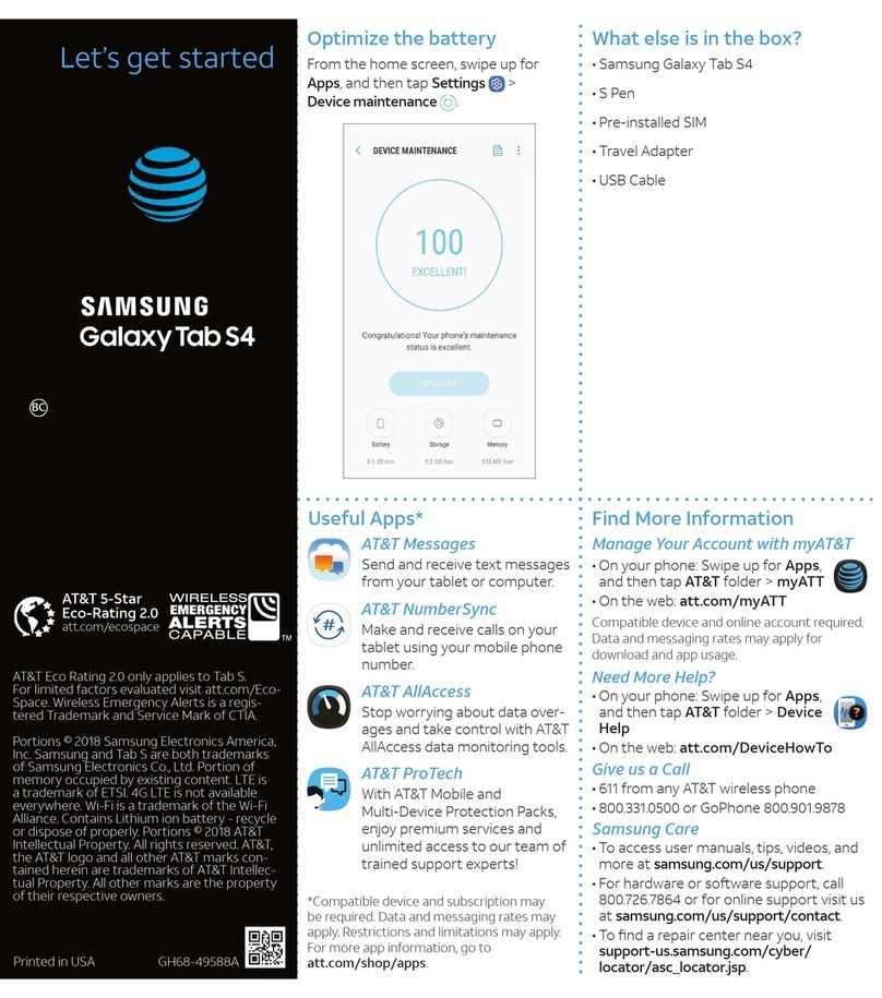 Samsung Galaxy Tab S4 SM-T837A Get started