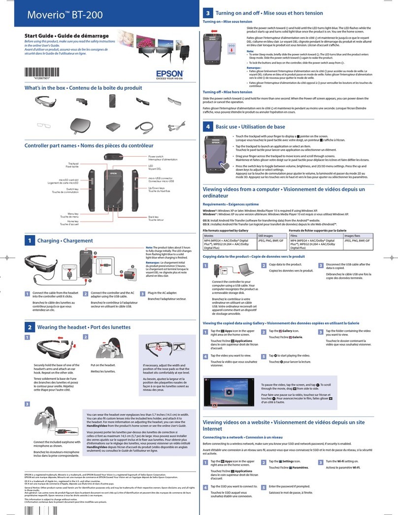 Epson MOVERIO BT-200 Guide
