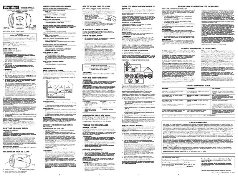 First Alert CO600 User manual