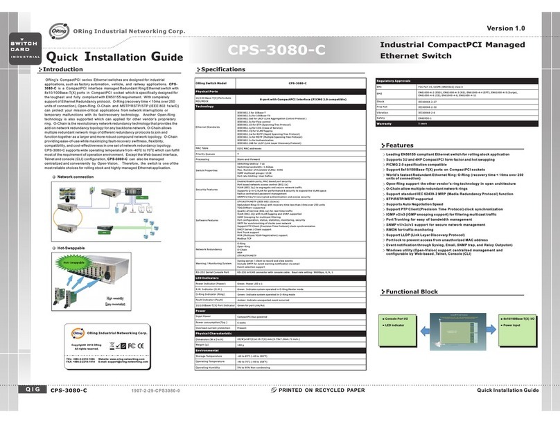 ORiNG CPS-3080-C Quick installation manual