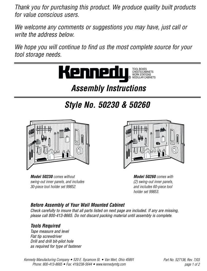 Kennedy 50230 Installation guide