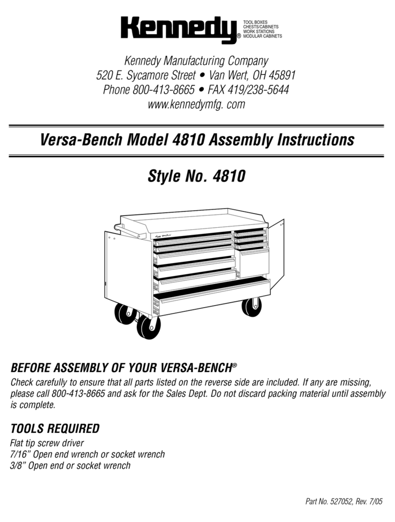 Kennedy Versa-Bench 4810 Assembly & instruction manual