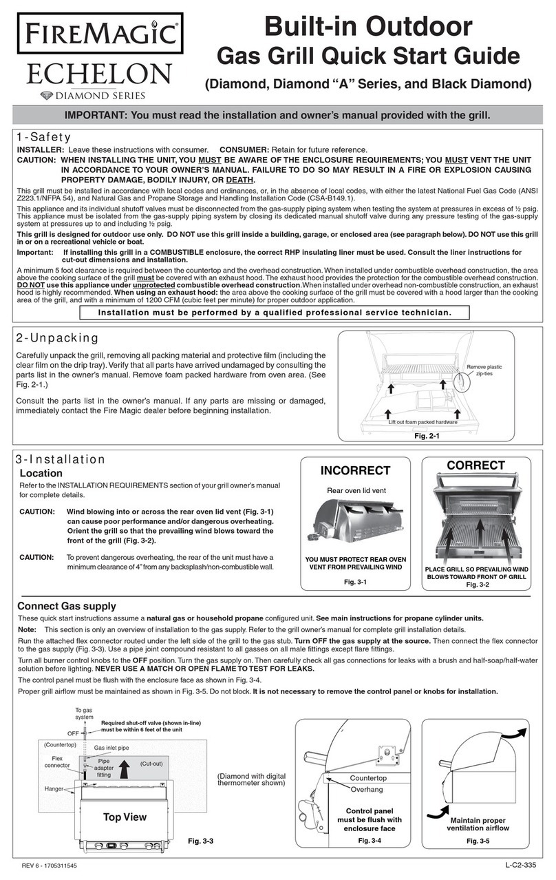 FireMagic Echelon Diamond "A" Series User manual