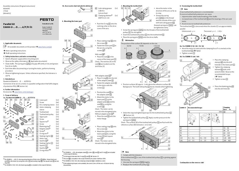 Festo EAMM-U-***-D***-***P-S1 series Assembly instructions Festo EAMM-U-***-D***-***P-S1 series Assembly instructions
