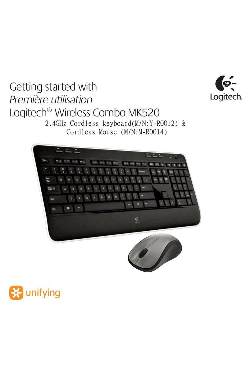 Logitech Wireless combo MK520 User manual