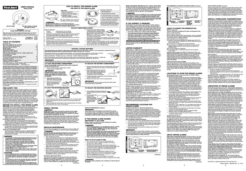 First Alert SA300 User manual