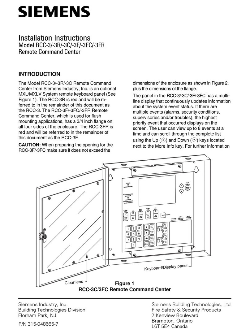 Siemens RCC-3 installation instructions