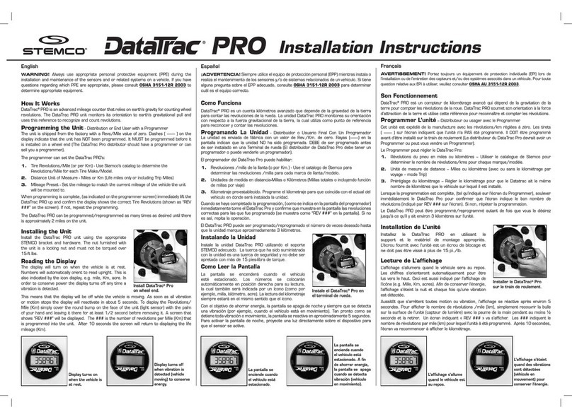 STEMCO DataTrac PRO User manual