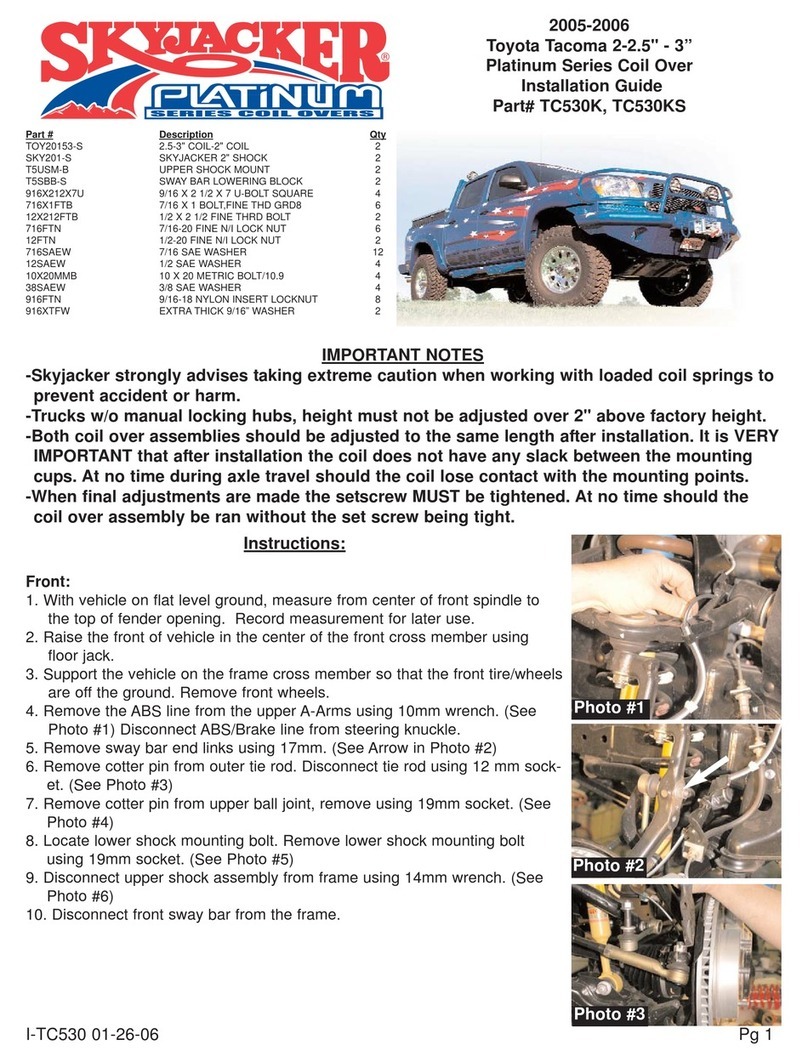 Skyjacker TC530K installation guide Skyjacker TC530K installation guide