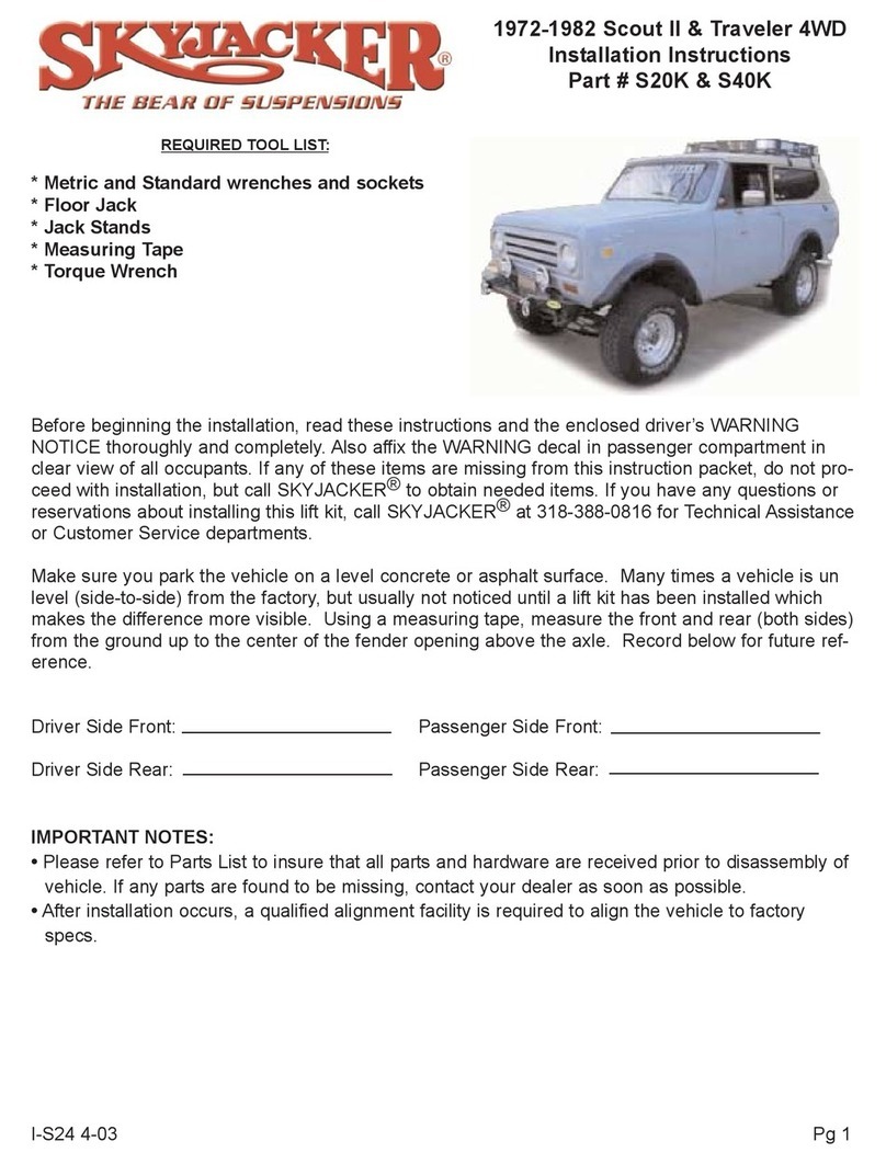 Skyjacker S20K User manual Skyjacker S20K User manual