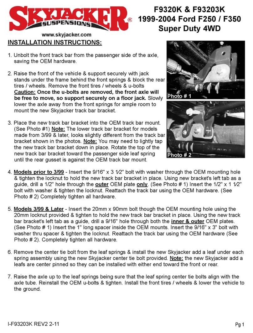 Skyjacker F93203K User manual Skyjacker F93203K User manual