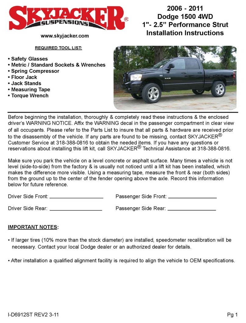 Skyjacker D6912ST User manual Skyjacker D6912ST User manual