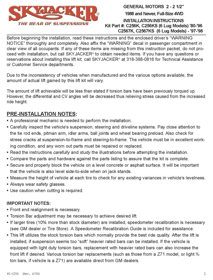 Skyjacker C256K installation instructions