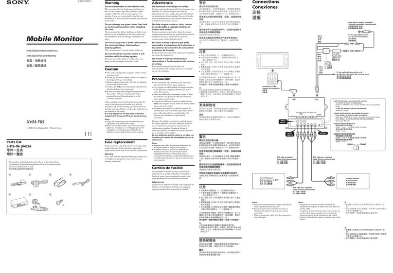 Sony XVM-F65 Product guide Sony XVM-F65 Product guide