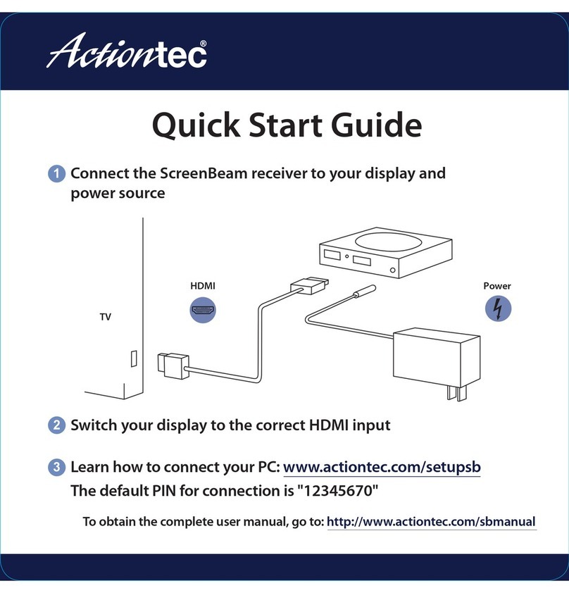 ActionTec ScreenBeam series User manual ActionTec ScreenBeam series User manual