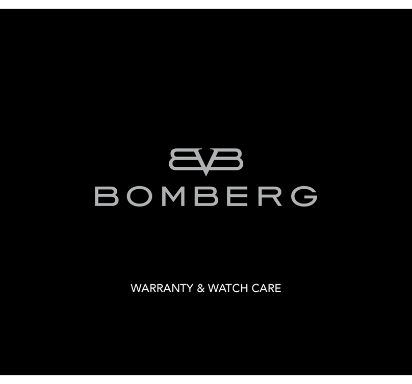 Bomberg 1968 - 3 Hands Warranty & instruction manual