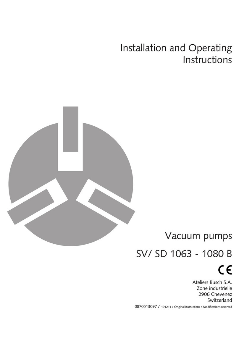 BUSCH SV 1063 B Installation and operating instructions